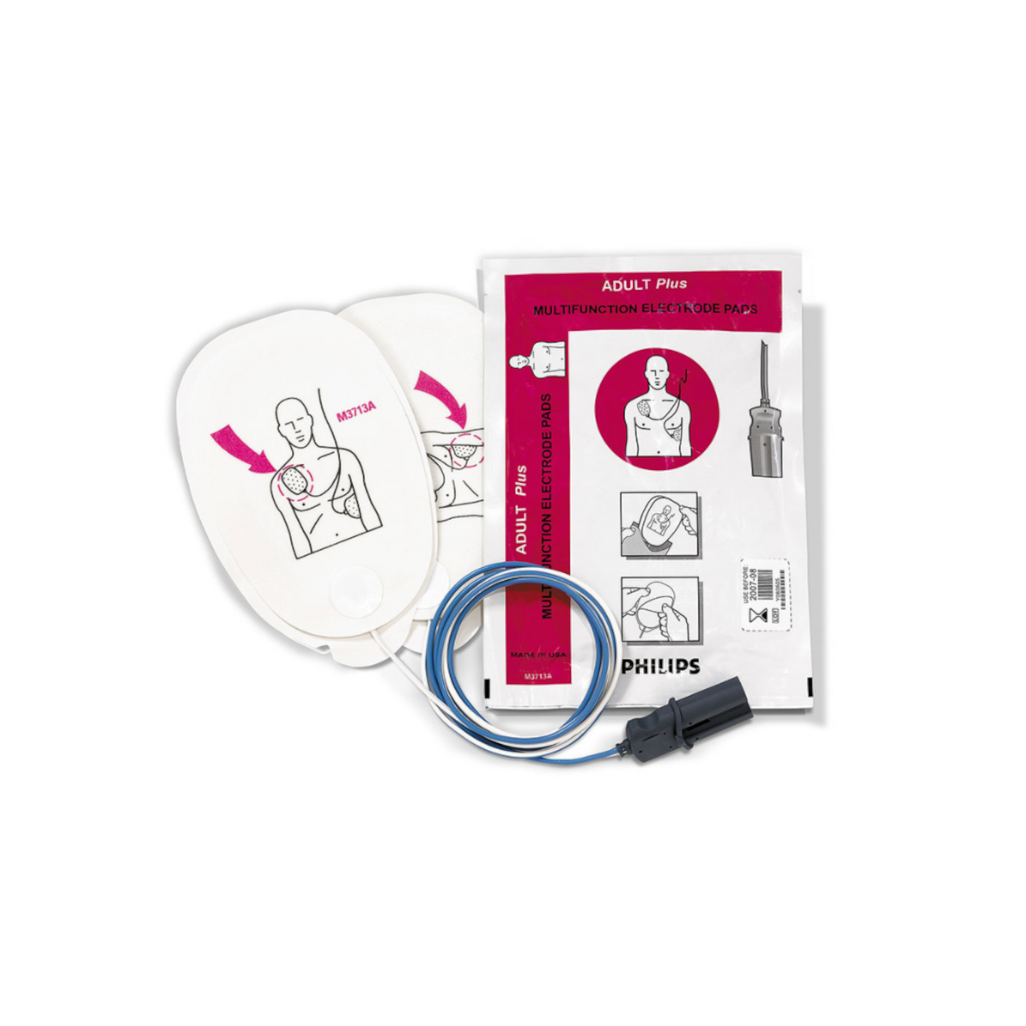 Electrodos de desfibrilación para adulto, HeartStart.