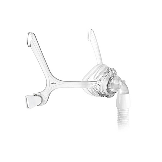 Mascarilla nasal Wisp adulto con puerto de exhalación, marco de silicona y arnés de tamaño estándar