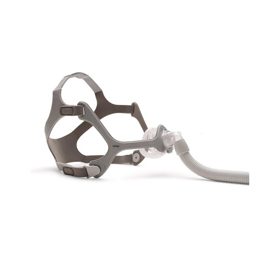 Mascarilla nasal Wisp adulto sin puerto de exhalación, marco de silicona y arnés de tamaño estándar