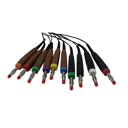 Cable de paciente de 10 hilos, conector tipo banana, AHA